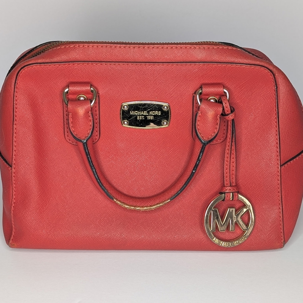 Michael Kors Red Satchel Bag
